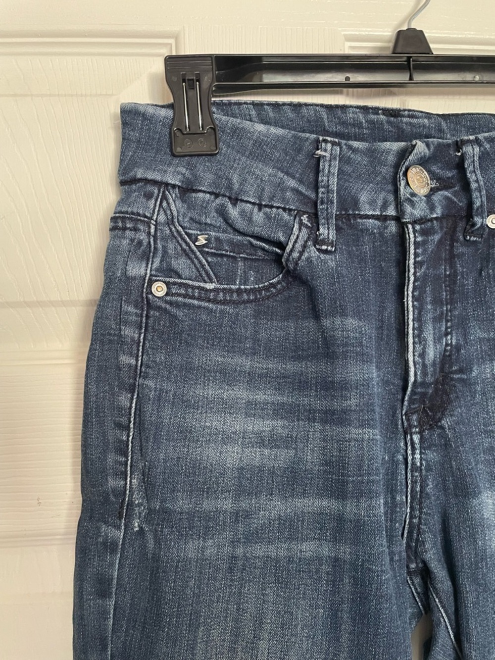 Seven7 Dark Blue Women's size 4 Slim High Waisted Jeans - Picture 3 of 9